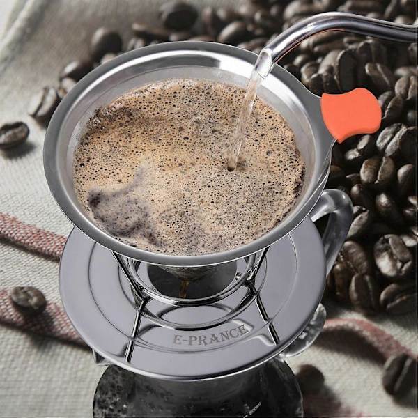 Permanent kaffefilter Genanvendelige håndfiltre i rustfrit stål