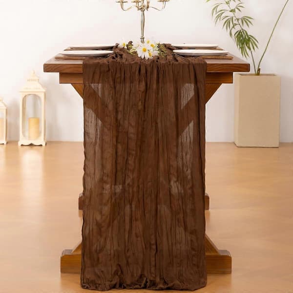 Gaze Bordløber — Påske & Forår Boheme, Rustik og Slidt Pink 90x180CM coffee