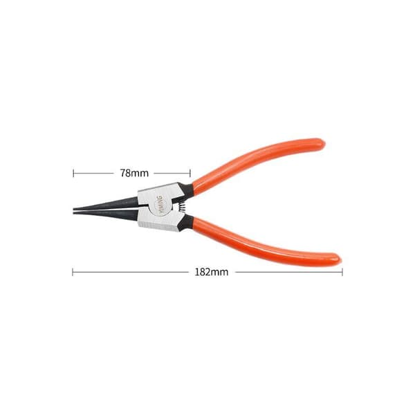 Snap Ring Pliers Set, Internal and External Retaining Ring Pliers with Bag, 180 mm Length, 1.6 mm Tip Size