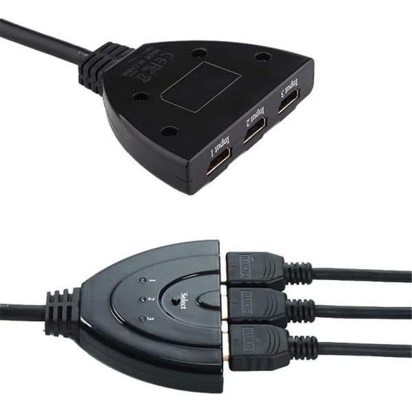 HDMI-switch, 3-vejs Sort