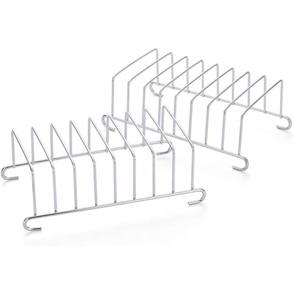 2 stk. Toastbrød Rack Holder 8 Skive Huller Rustfrit Stål Værktøj Køle Gitter Brød Rack Rektangel Air Fryer Tilbehør Organizer