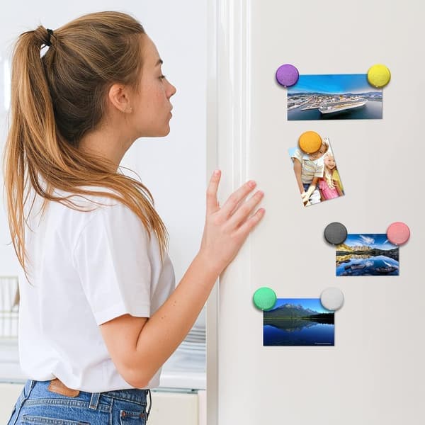 Køleskabsmagnet, 20-pak køleskabsmagneter, stærk magnet whiteboard, skabsmagneter, kontormagneter Sort 20PC-2CM