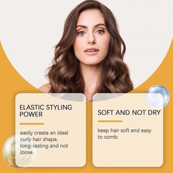 Hoegoa hårstylingkräm, återfuktar, ger näring, voluminös, skapar en slät och strålande look och är en daglig elastisk kräm 2PCS