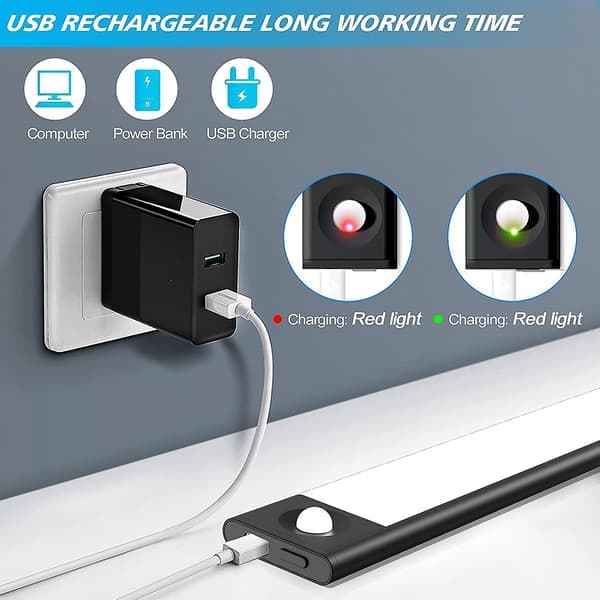 LED-sensorbelysning for skap, LED-belysning for skap med bevegelsessensor, belysning under skap
