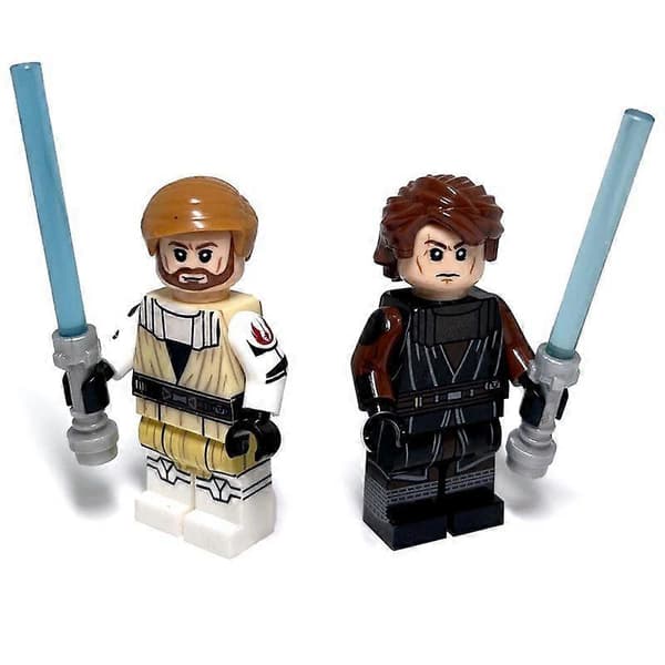 Tilpassede Lego Anakin Skywalker Obi-Wan Kenobi Minifigurer Jedi Clone Wars B