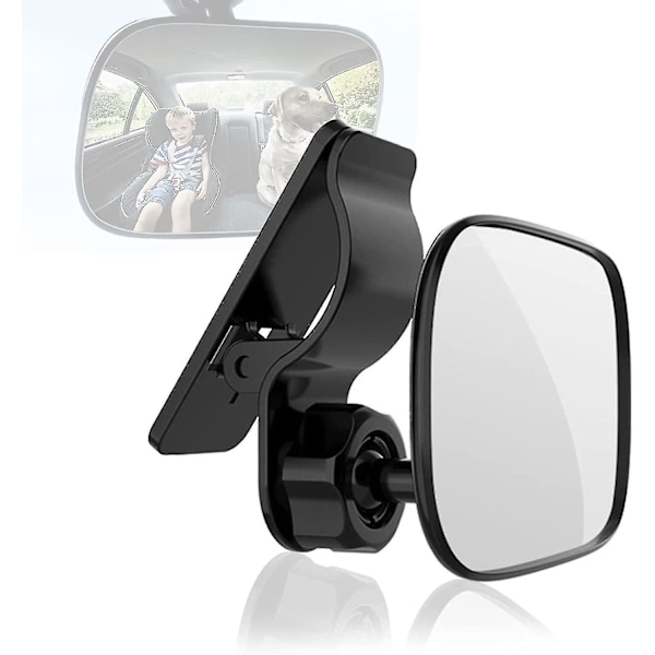 Baby Car Mirror, 360 Rotating Car Rearview Mirror, Baby Rearview Mirror With Clip, (8.8*5.6cm)