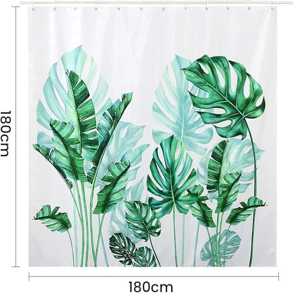 Mugresistent bruseforhæng (180*200cm store hvide blade Pr