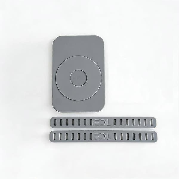 Multifunktionel Strip Clip Etui Telefon Audio Dekoder Opbevaringstaske USB Lomme Telefon Taske Magnetisk Elastisk Rem Sæt Grå Gray
