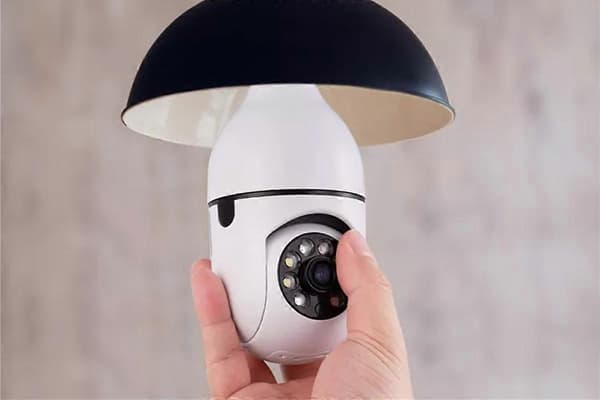 Glödlampa Säkerhetskameror Trådlös Utomhus Rörelse Människodetektering White One Size