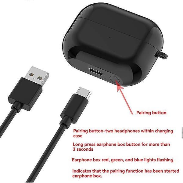 Erstatningsladeetui for Samsung Buds3 Pro R630 trådløs lading og sammenkobling