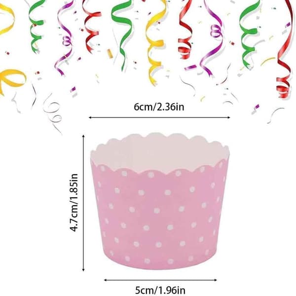 Cupcakeforme, 100 stk. Muffinforme Muffins Cupcake Cupcake Wrappers Papir Engangs Kage Bagekop Muffins Bageforme til Fødselsdag (Blå Pink)