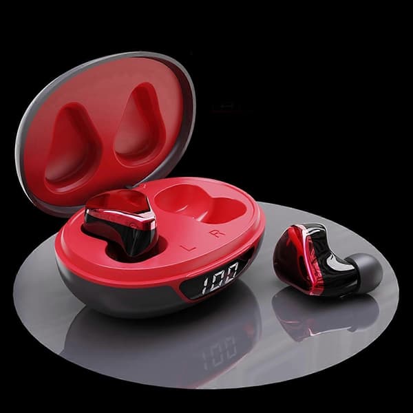 In-ear Bluetooth-headset digital display mini musik privat modell gaming bluetooth-headset black red