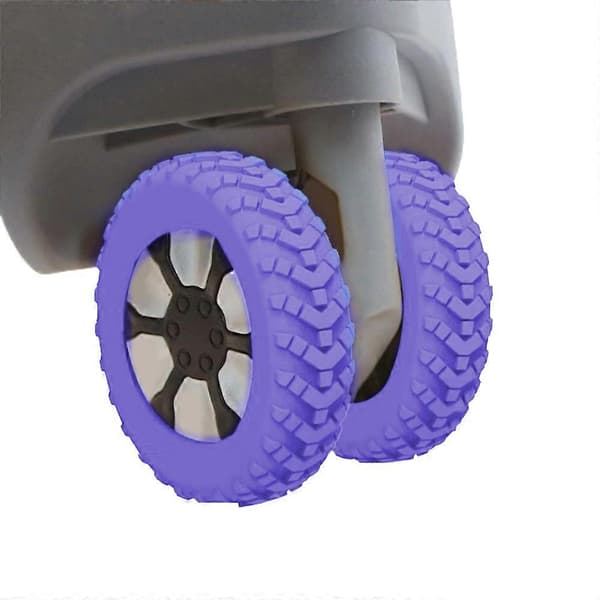 8 kpl matkalaukun pyörän suojakuori silikonikotelo Purple One Size