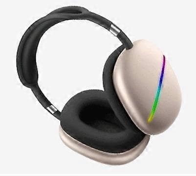 Huvudmonterat Bluetooth-headset lysande trådlöst sportigt coolt musikbas-Bluetooth-headset white