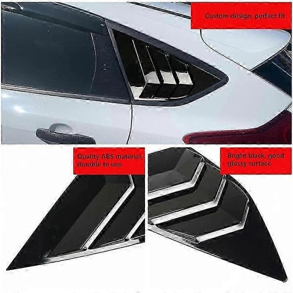 Sidofönsterjalusier för Focus St Rs Mk3 Hatchback 2012-2018 Tillbehör Scoop Cov