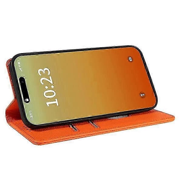 Kompatibel med iPhone 13 Pro Fodral RFID Stark Magnetisk Läder Plånboksfodral 26s Orange