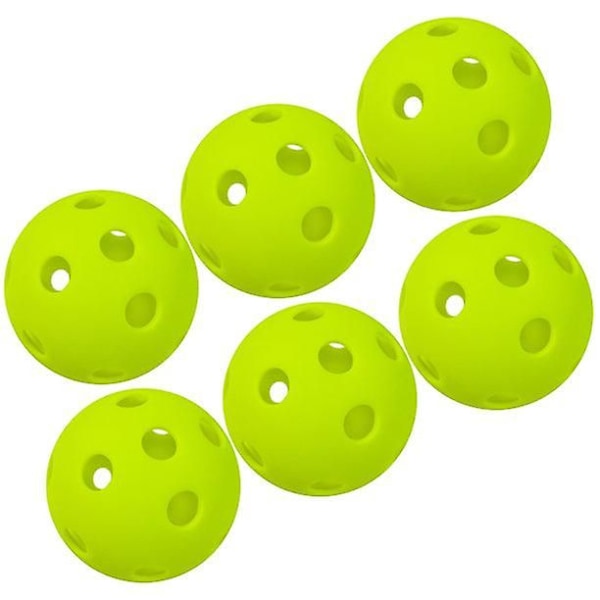 12 Pack 26 Hål Inomhus Pickleball Bollar Inomhusträning Hålboll För Inomhusbanor, Grön