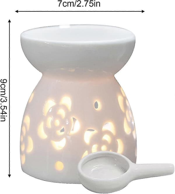 Telys Voks Smeltevarmer, Romantisk Keramisk Telysestake, Urne Hjemmedekorasjon Eterisk Olje Røkelse Aroma Diffuser A