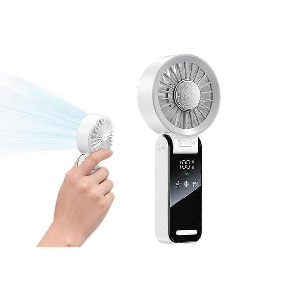 Håndholdt Sammenfoldelig Højhastighedsventilator til Rejser Udendørs Hjemmekontor - Hvid White One Size