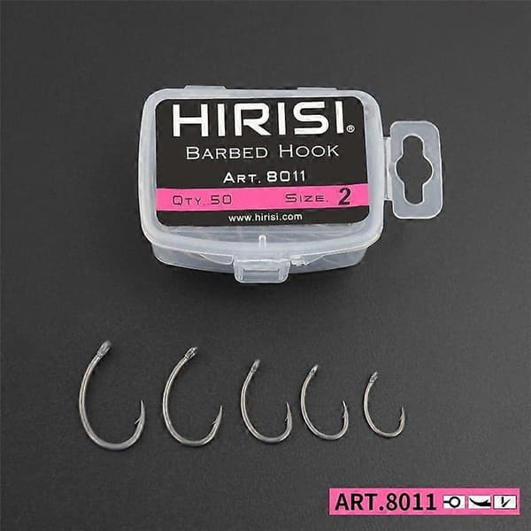 HIRISI hullingfiskekrokar i rostfritt stål med hulling, förpackning med 8011 6