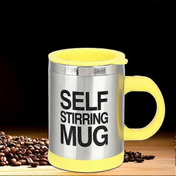 400 ml elektrisk automatisk kaffekop i rustfrit stål med selvomrøring 26s