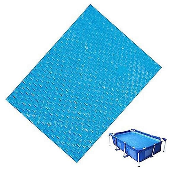 260x170cm Pooloverdækning Rektangulær Poolbobleoverdækning Isolering Støvtæt Canvas Pooltæppe Pool AC