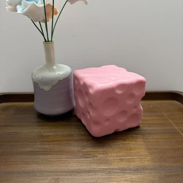 Stor Ost Squishy, Jumbo Squishy Ost Lykke Klem Ost Klembolde, Blød Langsom-Gendannende Terning Sensorisk Stresslindring,