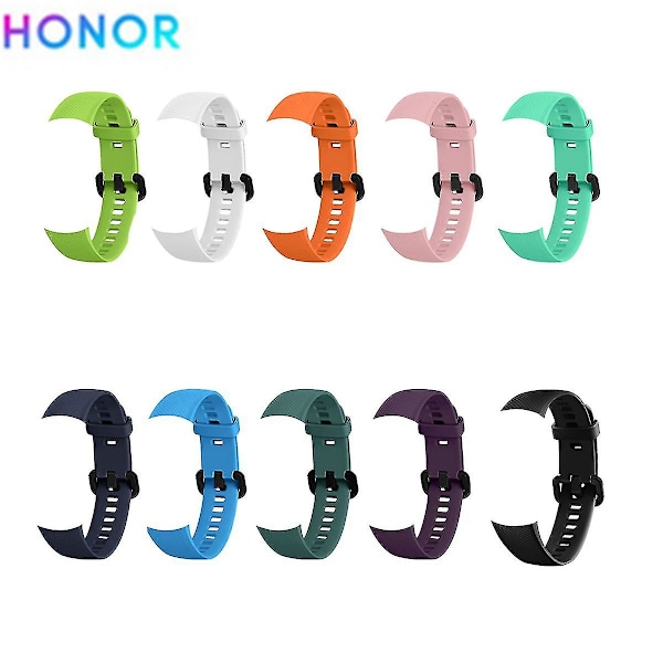 Honor Smartwatch Band 5 Vaihdettava Silikoni Rannekoru Ranneke Hiha Tarvikkeet Kellovyö Naisille Miehille