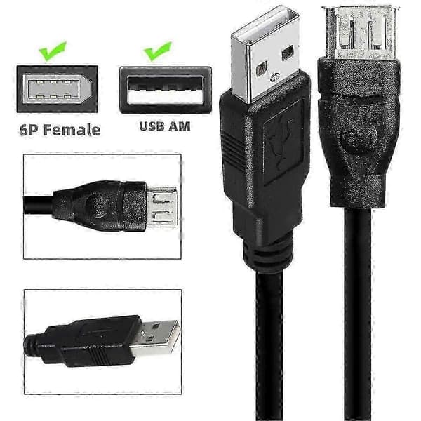 Firewire til USB-konverterkabel 6-benet hun til Mac- og pc-enheder