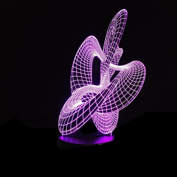 Kunstnerisk abstraksjon Moderne 3D USB Nattlys Fargerik Colo