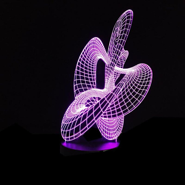 Kunstnerisk Abstraktion Moderne 3D USB Natlampe Farverig Colo