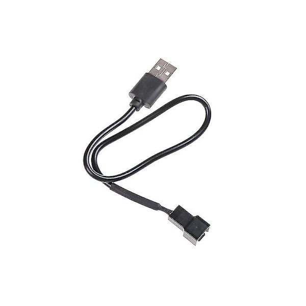 Usb 2.0 A han til 3-benet/4-benet stikadapterkabel til 5v computer pc-ventilator Shytmv