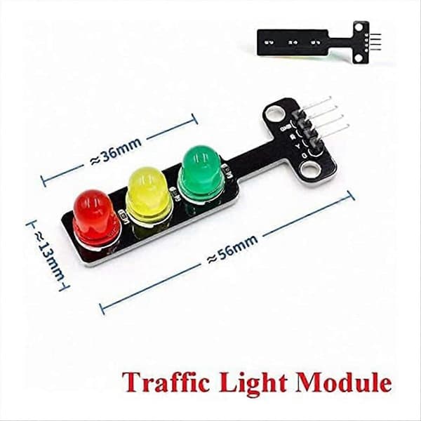 5 STK Mini Trafiklys LED DC 5V 5MM Display Modul DIY Projekt Kit, Trafiksystem Model Trafik L Röd & Grön & Gul
