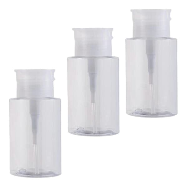 3x Push Down Pumpeflaske Dispenser Påfyllbar Klar for Neglelakk 150ml 150ml Other
