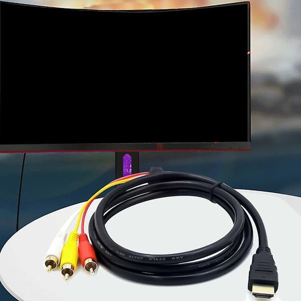 HDMI to 3RCA Cable 1.5m with Scart Plug Gold Plated