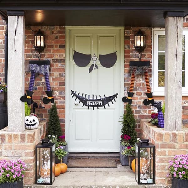 2 stk Halloween hængende pynt, heksebenpynt Heksepynt