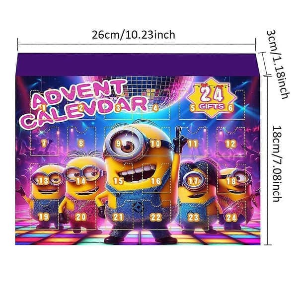 2025 Julekalender Grusomme Mig Minions Figur Legetøj 24 Dages Nedtælling Overraskelsesgave
