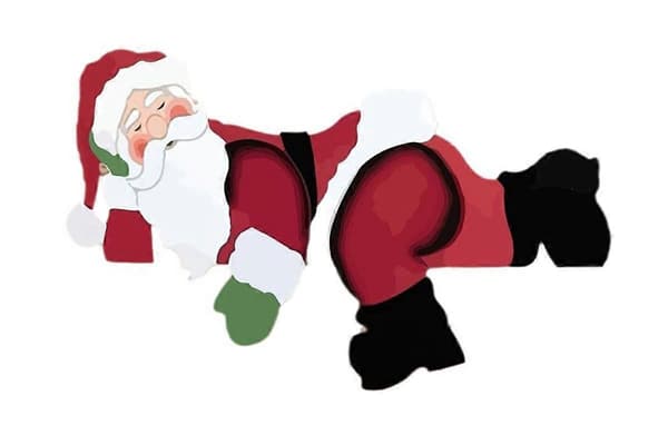 2 st julstaketdekoration tomte som kikar trädgård utomhusskylt Red One Size