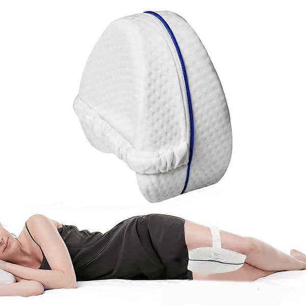 Benkudde i minneskum, knästöd, smärtlindring, tvättbar benkudde White One Size