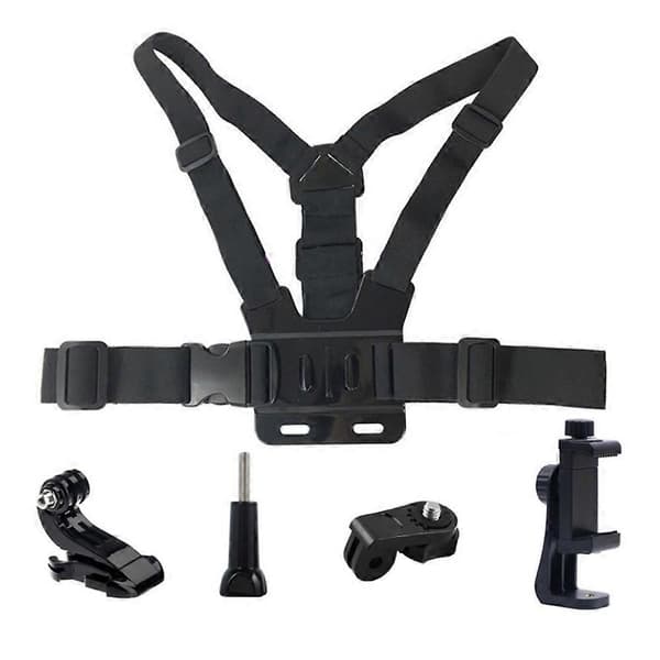 Matkapuhelimen rintavaljaat pidike pyörivällä puhelinpidikkeellä Black One Size