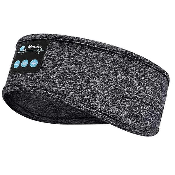 Sovhörlurar Ögonmask Bluetooth 5.0 Trådlösa Hörlurar Stereo Sporthuvudband Grey One Size