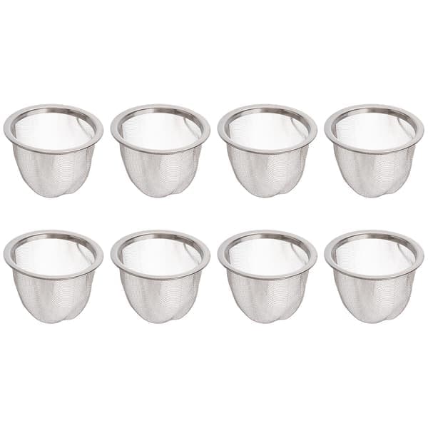 8 st tefilter i rostfritt stål metalltesil robust tesil