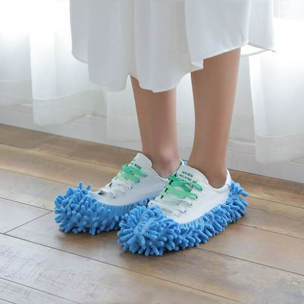 Kodin siivoustarvikkeet Yhden Chenille Moppi Pyyhi Tossut Kengät Lazy Shoe Mop Caps Set