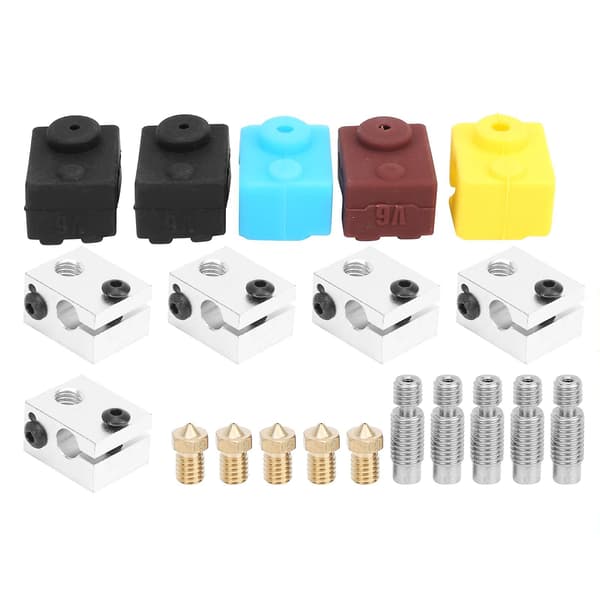 3D-skrivare värmeblock M6 extruderhalsrör munstycke silikonskyddssats för Makerbot MK7 MK8