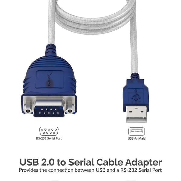 USB 2.0 til seriel (9-benet) DB 9 RS 232 konverterkabel