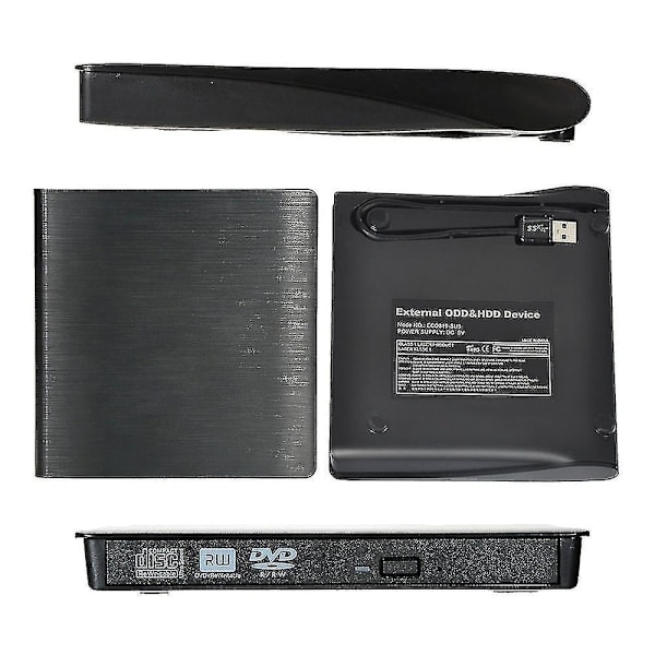 Extern USB 3.0 Slim DVD-RW CD-brännare, läsare, spelare för bärbar dator PC