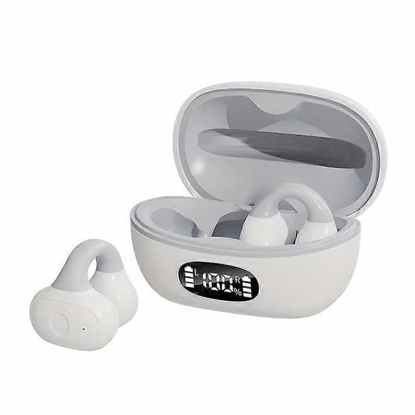 Öronklämma Bluetooth-headset smärtfritt icke-påträngande trådlöst sportklämma Bluetooth-headset superlång batteritid grey