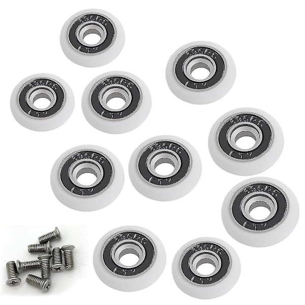 Sats med 8 Ersättningshjul för 19 mm Duschdörr