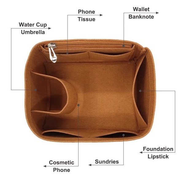 Bøtteveske Innerveske Lerretsveske BRUN AA brun brown brown AA