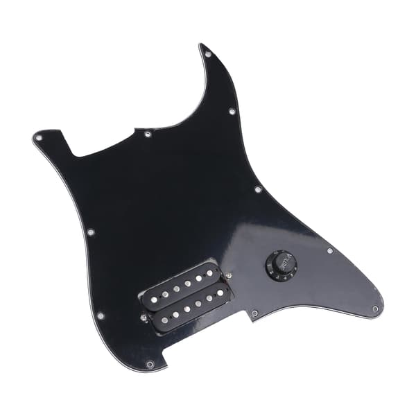 Ferdigmontert gitar-plekterbrett svart, med humbucker-bryter